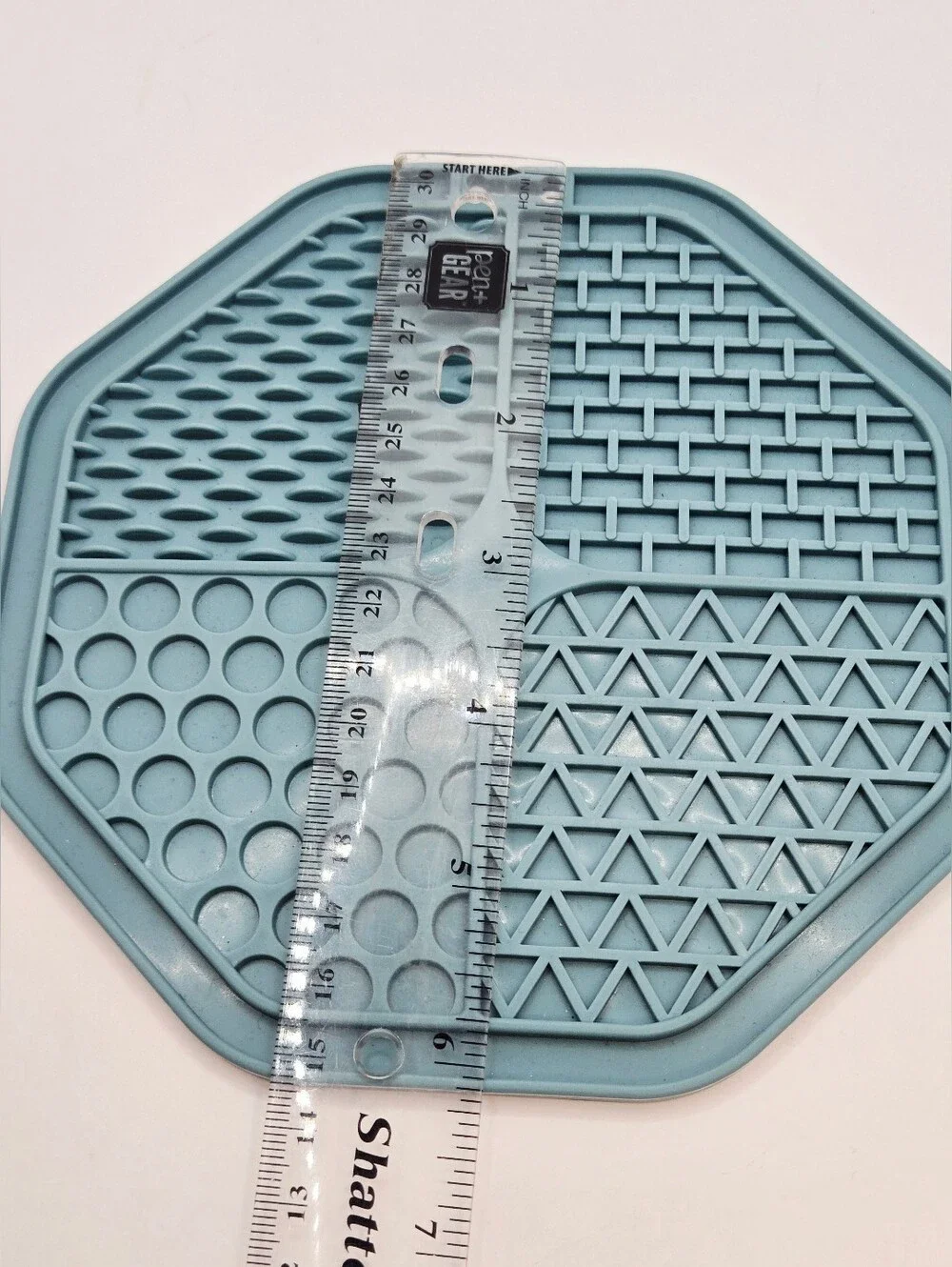 Silicone Pet Lick Mat Slow Feeder Enrichment Mat for Dogs & Cats Blue 6.5